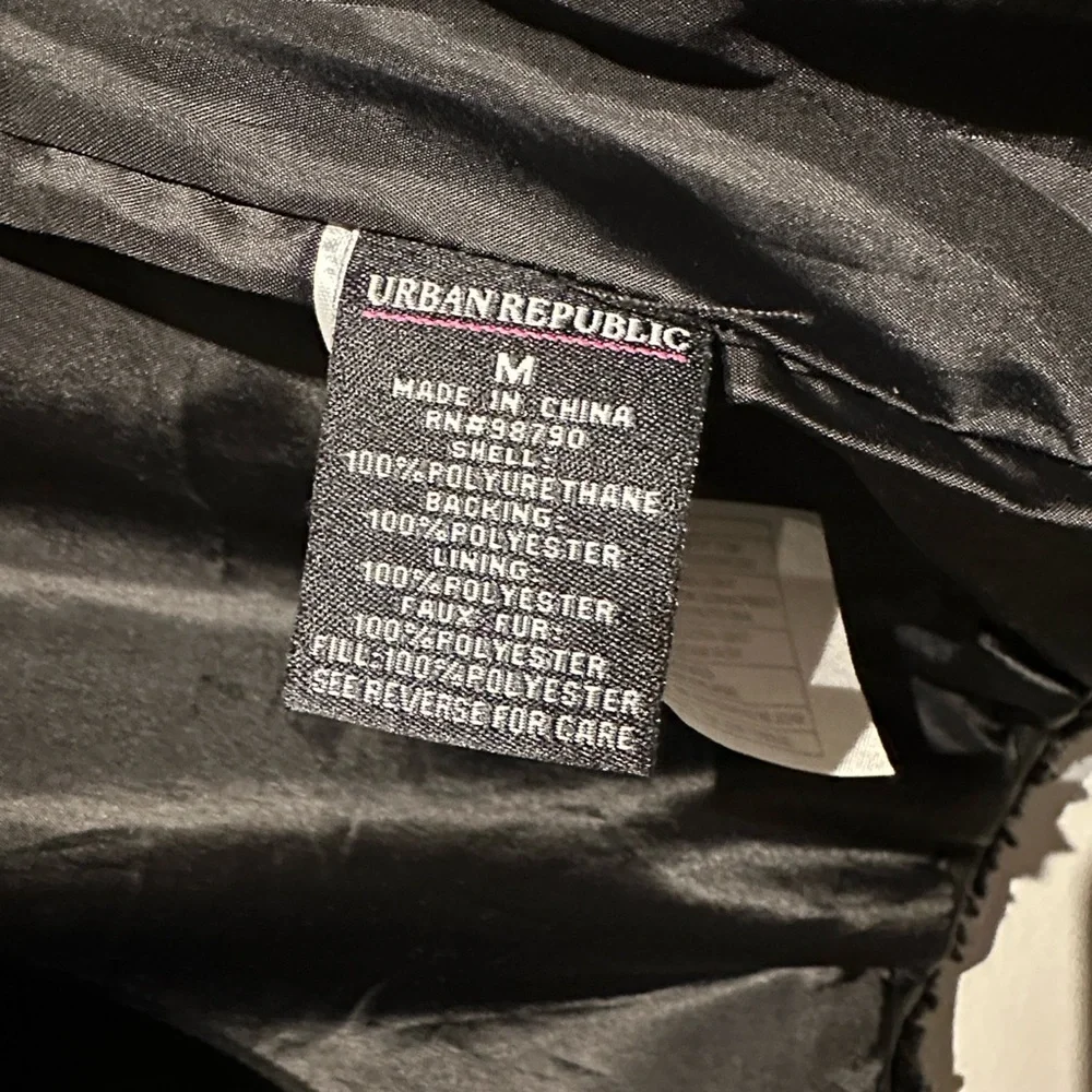 Urban Republic Black Shearling Jacket - Picture 8 of 10